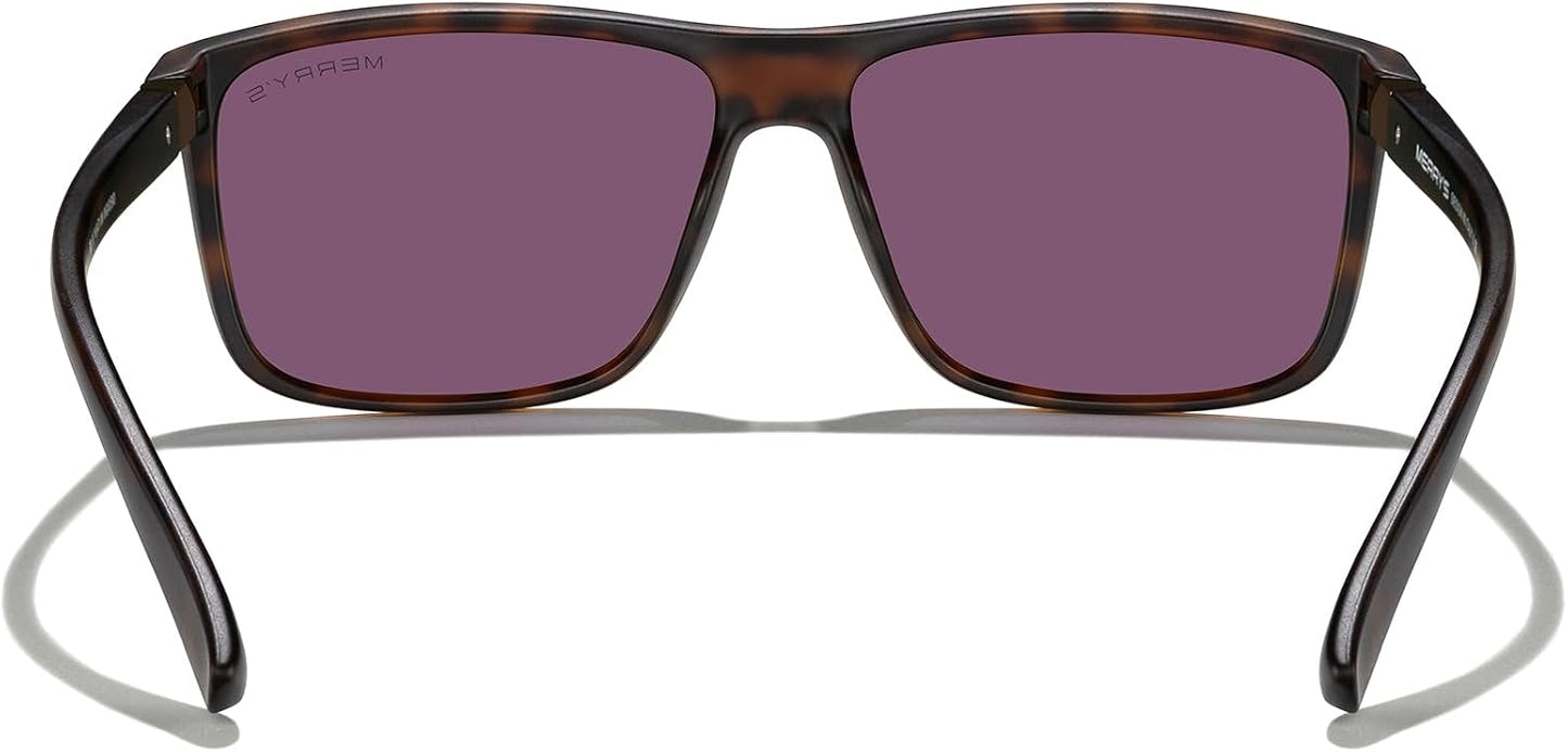 MERRY'S Rectangular Polarized Sports Sunglasses for Men Women Cycling Driving Fishing UV400 Protection S8225