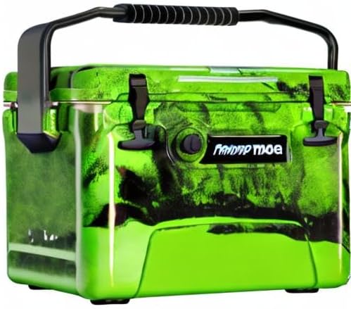 USA Made Frosted Frog Camo 20 Quart Ice Chest Heavy Duty High Performance Roto-Molded Commercial Grade Insulated Cooler