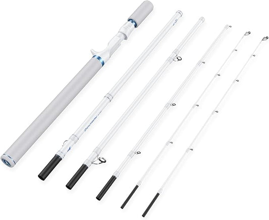 KastKing Centron Lite Travel Fishing Rods, Portable 4/5 Piece Spinning & Casting Rods, Extra Twin-Tip, IM6 Graphite Blanks, Stainless Steel Guides W/Ceramic Rings, Split or Full Rear EVA Handle