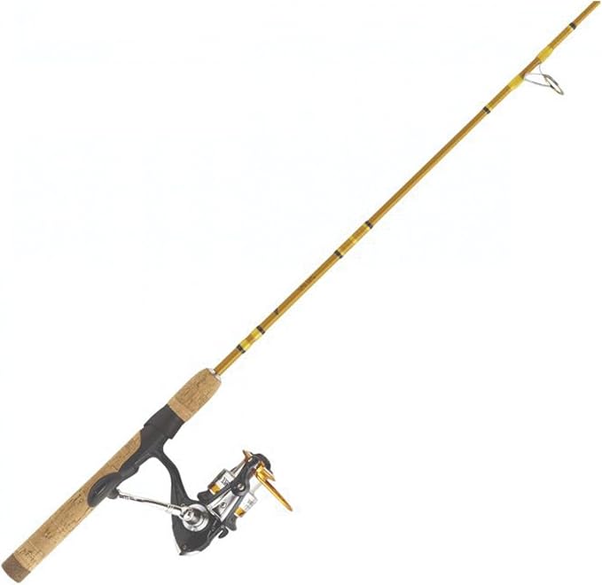 Eagle Claw CG56LS2C Crafted Glass Spinning Combo, 5'6" Length, 2 Piece, 2+1 Bearing, Crafted Glass, Light