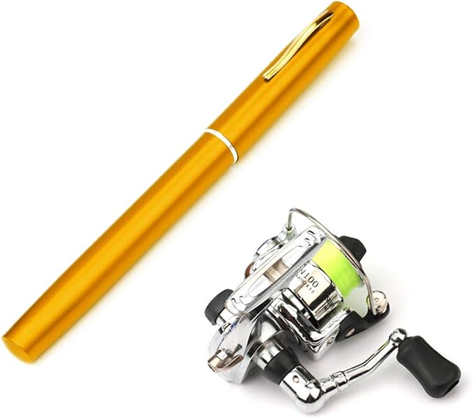 Telescopic Fishing Rod Reel Combo Lightweight Fishing Rod Spin Reel System for Freshwater Saltwater Mini Pen Fishing Pole Kit