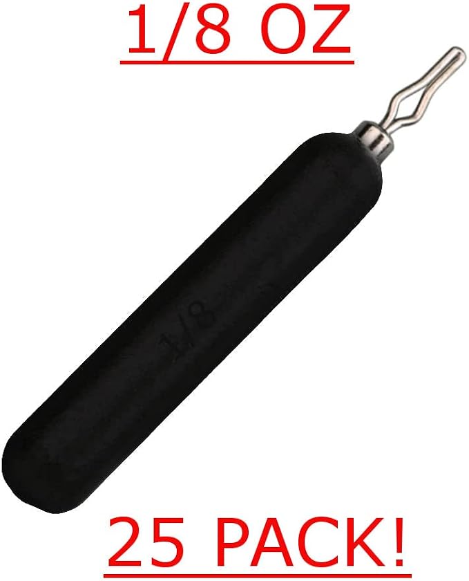 Reaction Tackle Lead Drop Shot Weights for Bass Fishing - Freshwater & Saltwater - Skinny Pencil Shaped Sinkers for Drop Shot Rig