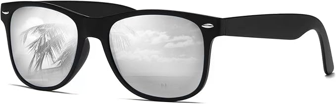 DEMIKOS Sunglasses Men Polarized Sunglasses for Mens Womens Retro Mirror Lens for Driving Fishing UV Protection
