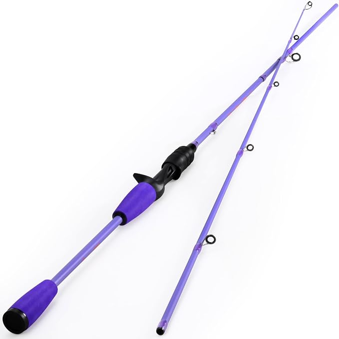 Sougayilang VoidFlare Performance Spinning & Casting Fishing Rod, Lightweight IM6 Graphite with Hook Keeper, EVA Grip