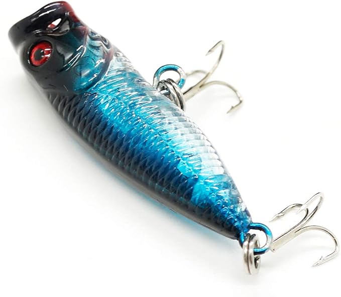 Seasky Fishing Plug Lures Micro Popper Topwater Trout Attack in Freshwater