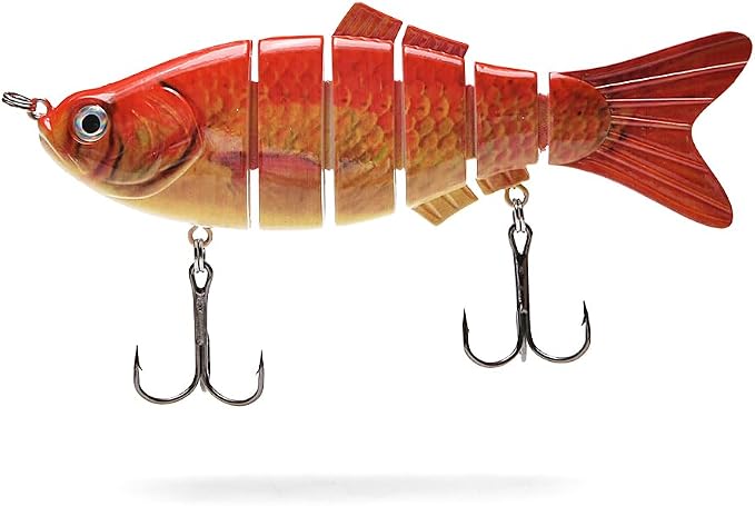 Large Multi Jointed Fishing Lures Bait,Big Giant Fishing Bass Lures,Crankbaits Swimbaits with Treble Hook