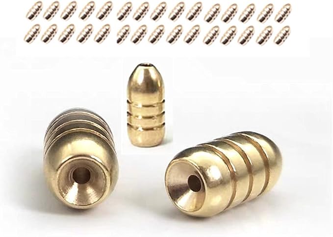 Toasis Brass Fishing Weight Texas Carolina Rig Fishing Bullet Sinker Set Assorted Size