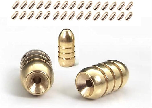 Toasis Brass Fishing Weight Texas Carolina Rig Fishing Bullet Sinker Set Assorted Size