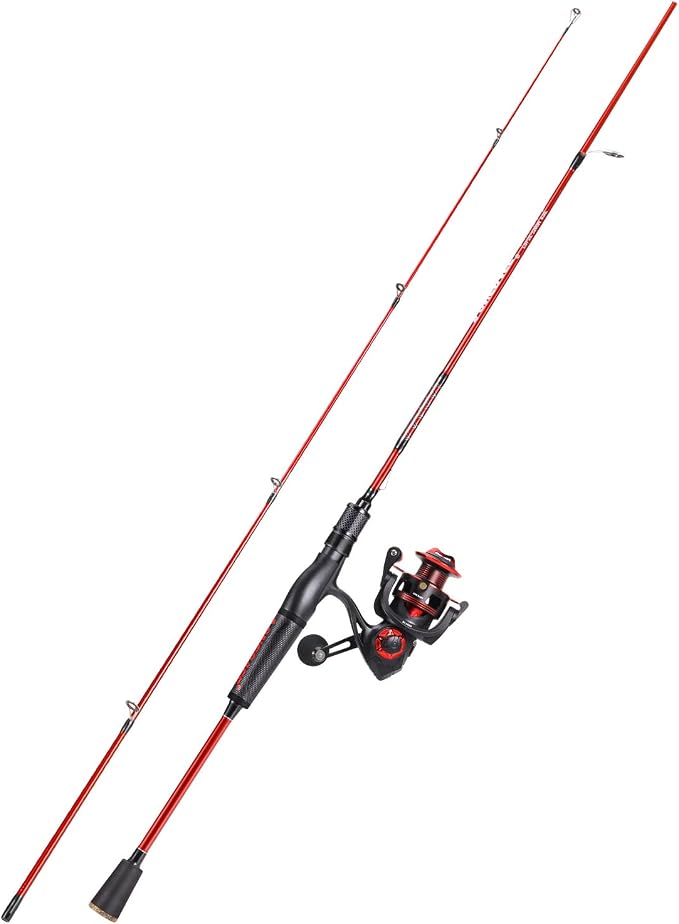 One Bass Fishing Rod and Reel Combo, IM7 Graphite 2 Pc Blank Baitcasting Combo, Spinning Rod with SuperPolymer Handle