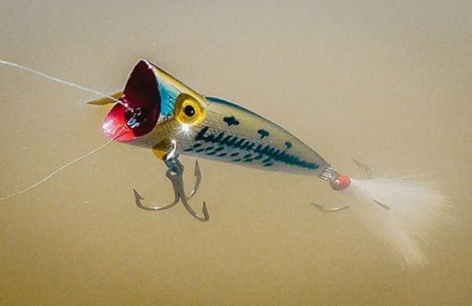 Rebel Lures Pop-R Topwater Popper Fishing Lure, Silver/Black, Magnum Pop-R (1/2 oz), One Size, 3"