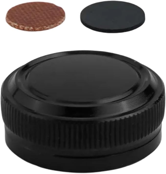 Fishing Reel Spool Tension Knob Cap Replacement Part Aluminum Alloy Compatible With Baitcast Reels (Fits Similar Metanium-Style Models) With Knurled Threads And Gaskets(black)