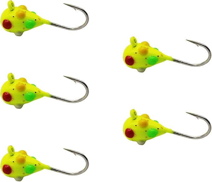 Tungsten Ice Fishing Jig Set Ice Fishing Lures, Max Sensitive Tungsten Tear Drop Ice Jig Head Hook for Panfish, Crappie, Walleye, Perch, Trout, Bluegill