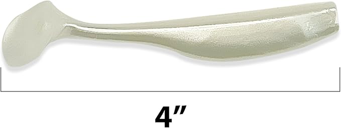Soft Plastic Paddle Tail Swimbaits Pack of 12 – 3 1/4" & 4" Soft Plastic Fishing Lures with Extra-Large Tail for Lifelike Swimming Action – Freshwater & Saltwater