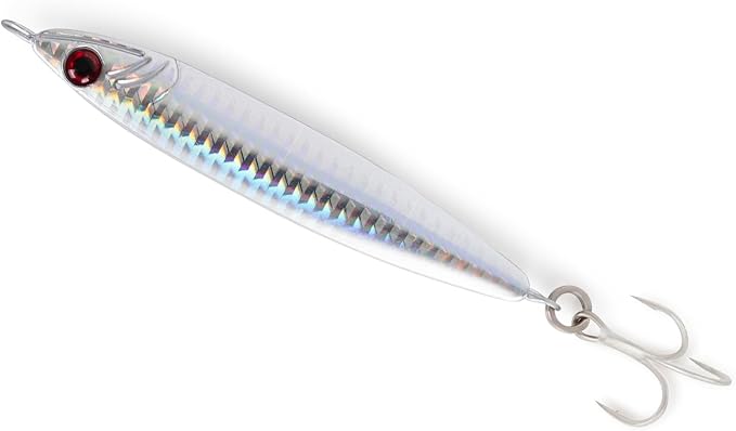 UMT 80g Saltwater Fishing Jigs for Sea Bass, Fluke, Porgy 1, 5, 10 Packs - Set with Treble Hook, Multi-Colors - Saltwater & Freshwater Compatible Fishing Lure