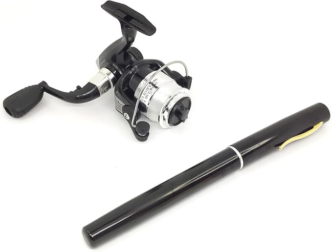 Pocket Mini 38inches Telescopic Pen Fishing Rod and Reel Combo, Portable Fishing Pole with Line Lure Hook for River Lake Reservoirs Ice Etc
