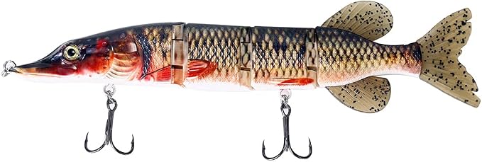 Large Multi Jointed Fishing Lures Bait,Big Giant Fishing Bass Lures,Crankbaits Swimbaits with Treble Hook