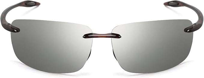 JULI Sports Sunglasses for Men Women Tr90 Rimless Frame for Running Fishing Golf Surf Driving MJ8009