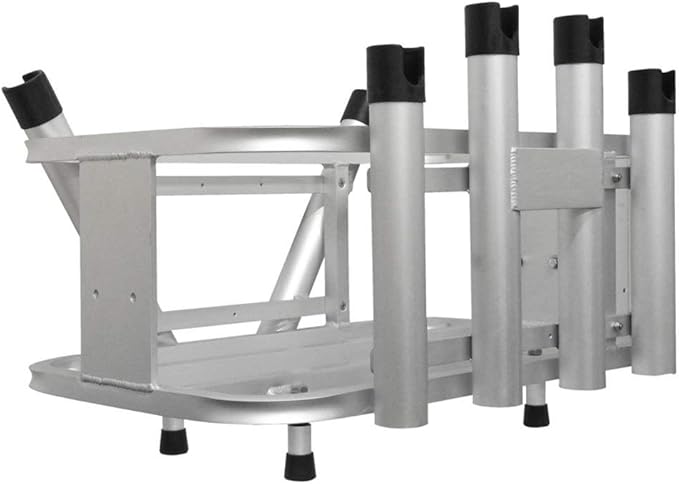 Extreme Max 3005.4257 Aluminum Jet Ski PWC Fishing Rod Rack and Cooler Combo - Compatible with RotoPax Fuel Can Mounts