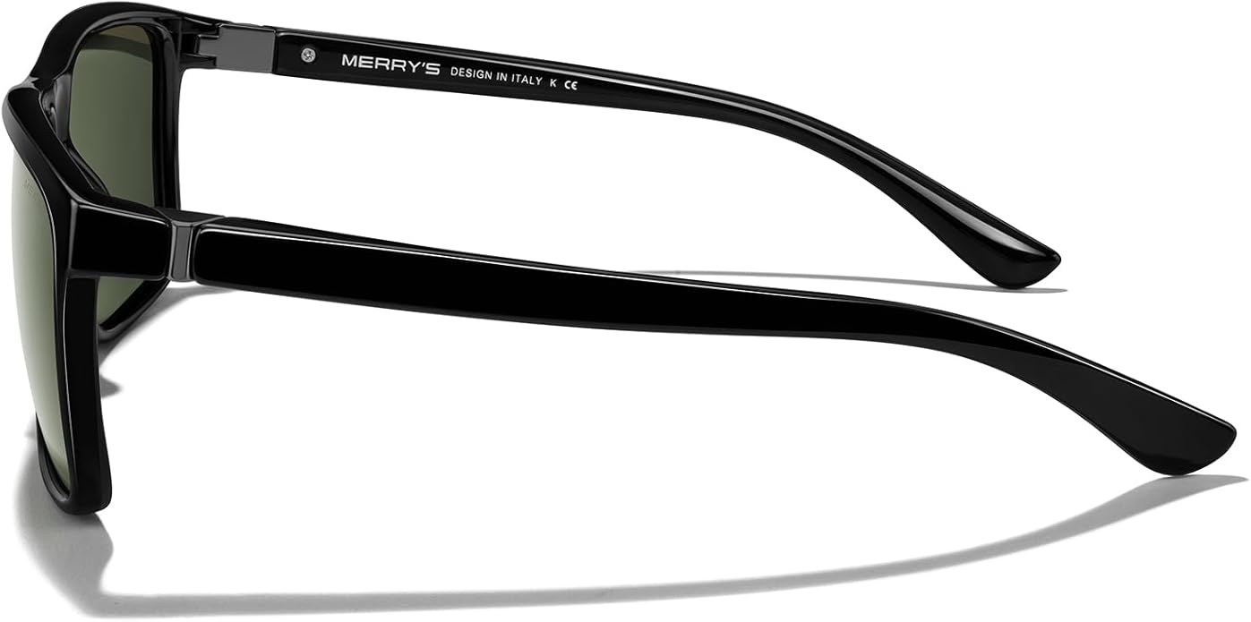 MERRY'S Rectangular Polarized Sports Sunglasses for Men Women Cycling Driving Fishing UV400 Protection S8225