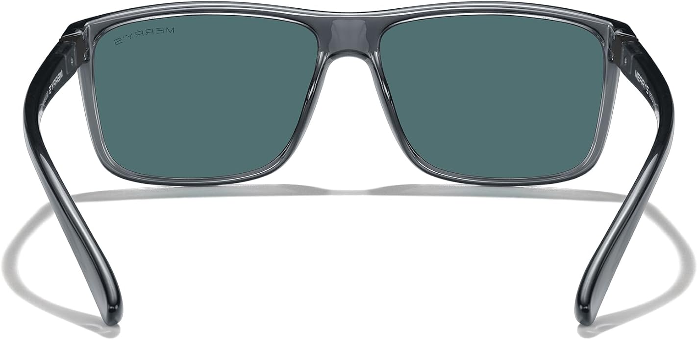 MERRY'S Rectangular Polarized Sports Sunglasses for Men Women Cycling Driving Fishing UV400 Protection S8225