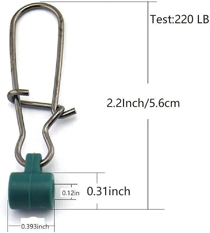 Fishing Line Sinker Slide with Duo Lock Snap Heavy Duty Sinker Size
