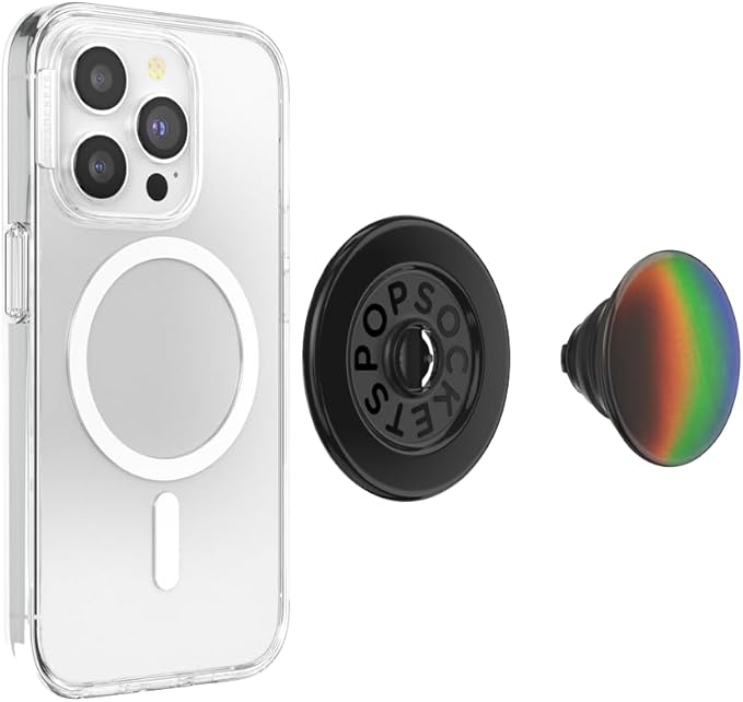 PopSockets Phone Grip for MagSafe, Magnetic Holder, Phone Stand, Black - Thermocromatic