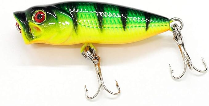 Seasky Fishing Plug Lures Micro Popper Topwater Trout Attack in Freshwater
