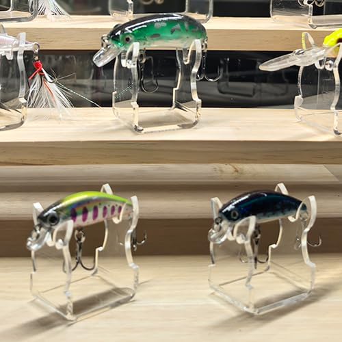 Fishing Lure Display Lure 13 Pack Stand LED Storage collectable Fishing Bedroom Decor Fishing Lure Display case led Display case collectable Fishing Room Decor