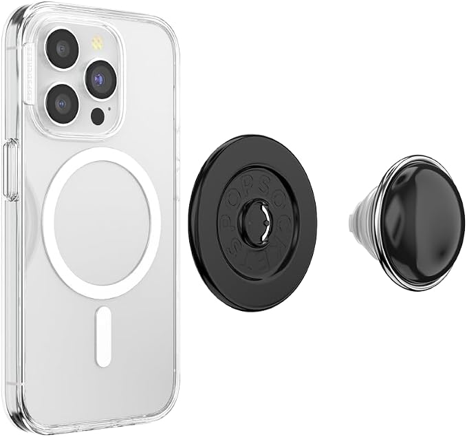 PopSockets Phone Grip for MagSafe, Magnetic Holder, Phone Stand, Black - BonBon Black