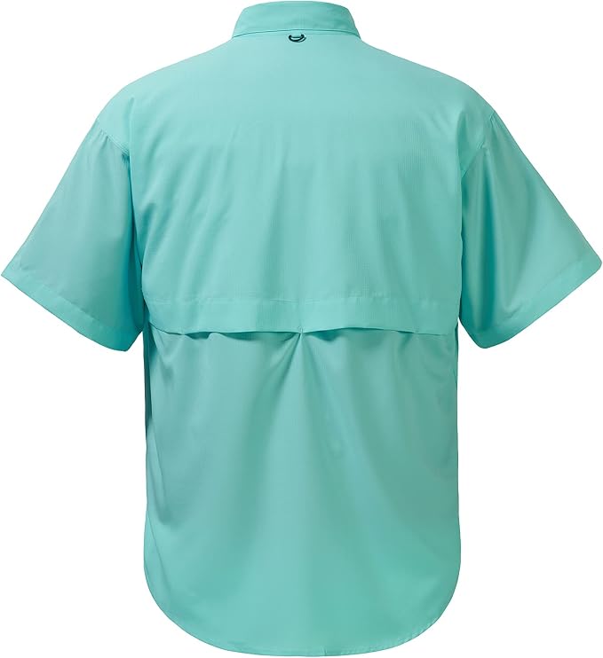 Bassdash UPF 50 Men’s Fishing Dress Shirt Button Down Woven Short Sleeve Outdoor