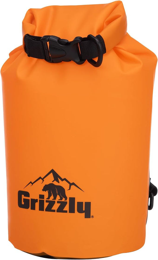 Grizzly Dry Bag | Roll up Top | Waterproof | Lightweight | for Camping Kayaking Boating Hiking Fishing