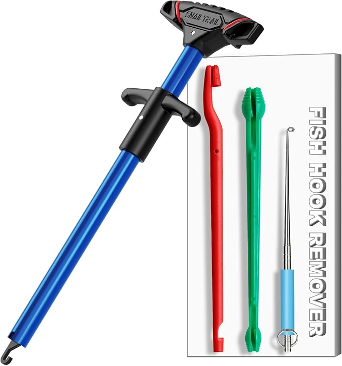 SNAIL TRAIL Fish Hook Remover Tool - Suitable for Most Types of Lures. Fishing Pliers for Fishhook Removal, Saltwater Dehooker Gear, Gifts for Beginners & Pro Fisherman