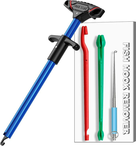 SNAIL TRAIL Fish Hook Remover Tool - Suitable for Most Types of Lures. Fishing Pliers for Fishhook Removal, Saltwater Dehooker Gear, Gifts for Beginners & Pro Fisherman