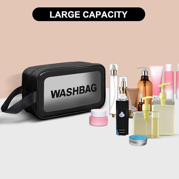Suruid Gym Bag for Women Men, Travel Duffle Bag Large Capacity Carry On Weekender Bag With Shoe Compartment Gym Tote Dry Wet Separation Duffel Bag with Makeup Bag, Black
