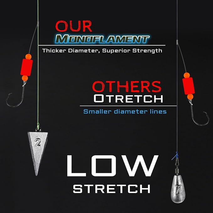 Pompano Rig Saltwater Surf Fishing Rigs – Double Drop Leader Rigs with Hooks, Floats, Beads & Snap – Easy Pre-Tied Terminal Tackle for Pompano, Whiting, Redfish
