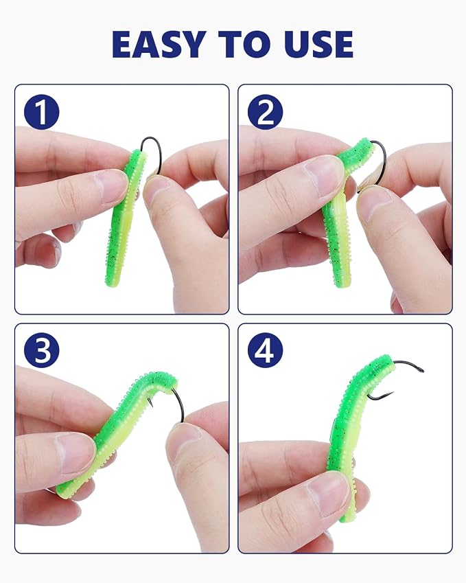 UCEC 190/220/260PCS Barbless Fishing Hooks, Carp Hooks Circle Curve Shank Fly Tying Fishing Hook Tackle Kit for Freshwater Saltwater Hair Rig Trout Size: 2# 4# 6# 8# 10#