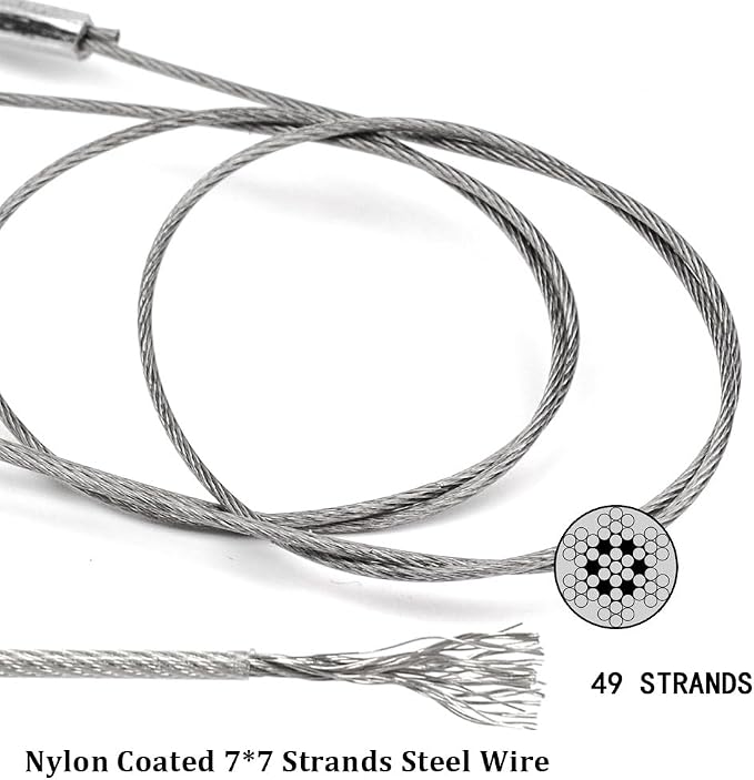 3/0-5/0 Shark Surf Rigs with 20 Inch 49-Strands Steel Leader(120Pound),Deep Sea Hooks for Big Fish