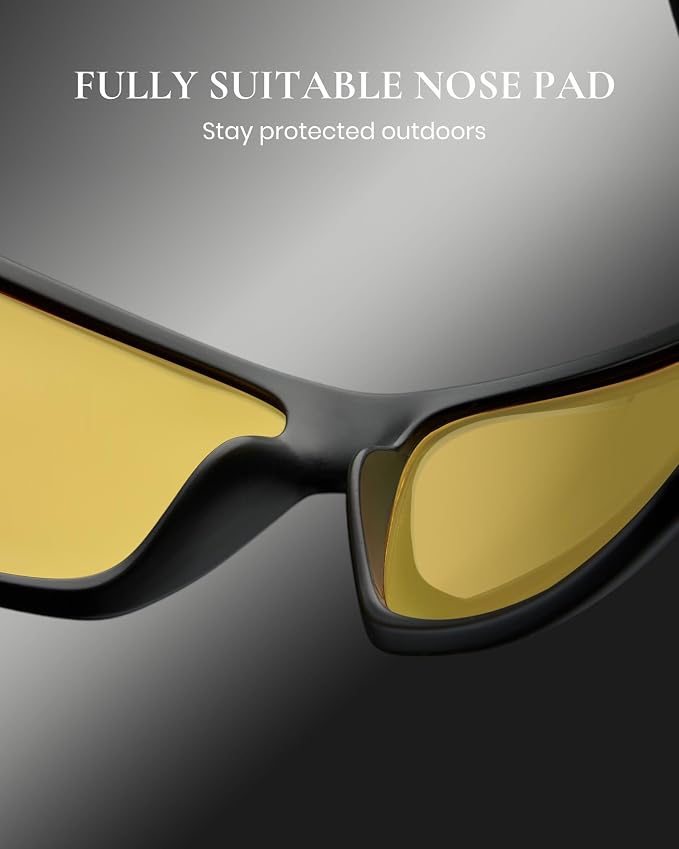 Sports Polarized Sunglasses Men Fishing Sunglasses See Fish in Water Wrap-around Glasses UV400