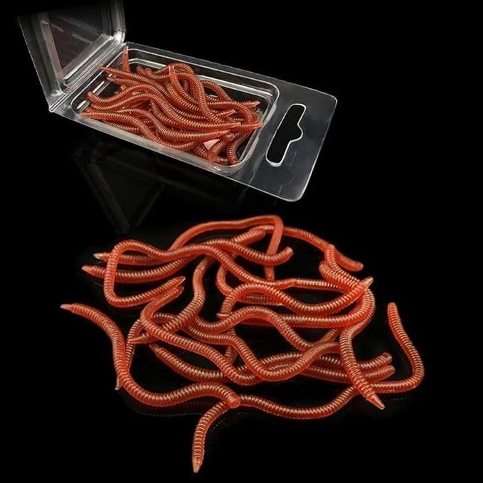 20pcs Bass Fishing Worms - Soft Plastic Baits & Lures for Fresh Water Fishing