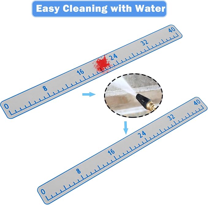 Fish Ruler for Boat 40in EVA Foam Fish Measuring Ruler with Self-Adhesive Backing for Fishing Kayaks Accessories Fish Ruler Measurement Sticker Tool for Fish Boat