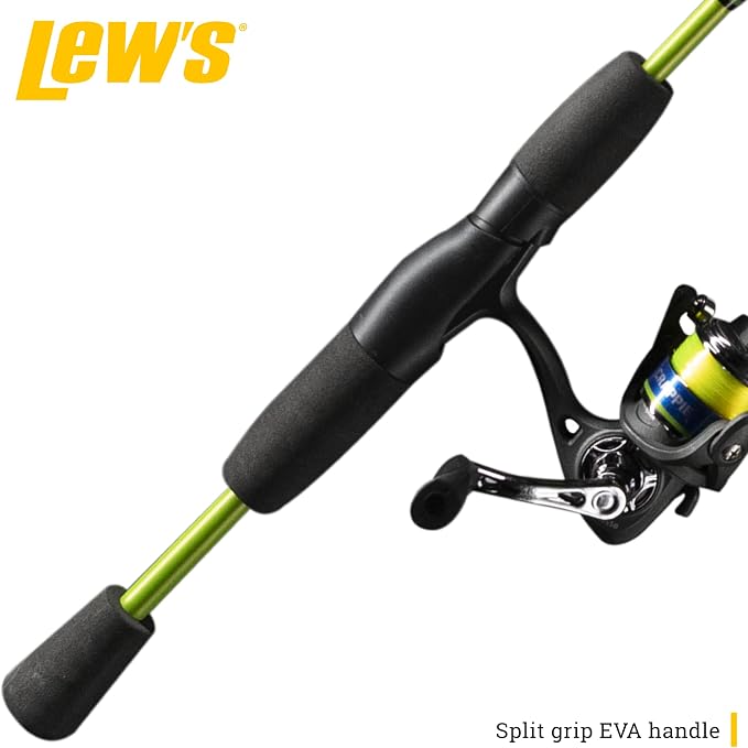 Lew's Crappie Thunder Spinning Reel and Fishing Rod Combo, 2-Piece IM6 Graphite Blank, Right or Left-Hand Retrieve
