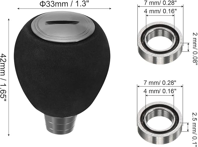 PATIKIL Fishing Reel Handle Knob, 2 Set Lightweight EVA Fishing Reel Power Knob Handle Grip for Fishing Reel Replacement Parts, Silver