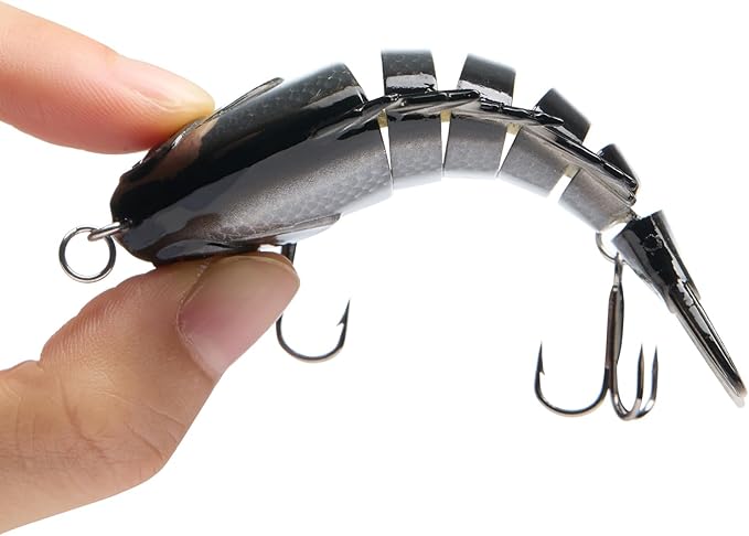 BASSDASH SwimPanfish Multi Jointed Panfish Bluegill Swimbaits Hard Topwater Bass Lures Fishing Lure Crank Saltwater 3.5in/0.85oz