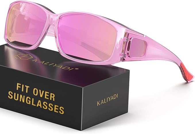 KALIYADI Polarized Sunglasses-Men Women Fit-Over-Glasses: Wrap Around Womens Sunglasses with UV400 for Driving Fishing Golf