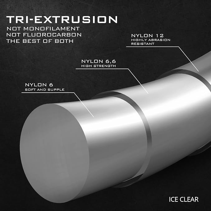 KastKing TriPolymer Advanced Monofilament Fishing Line, Low Light Refraction, Super Smooth, Highly Abrasion Resistant, Triple Cross Head Extrusion Process Fishing Line