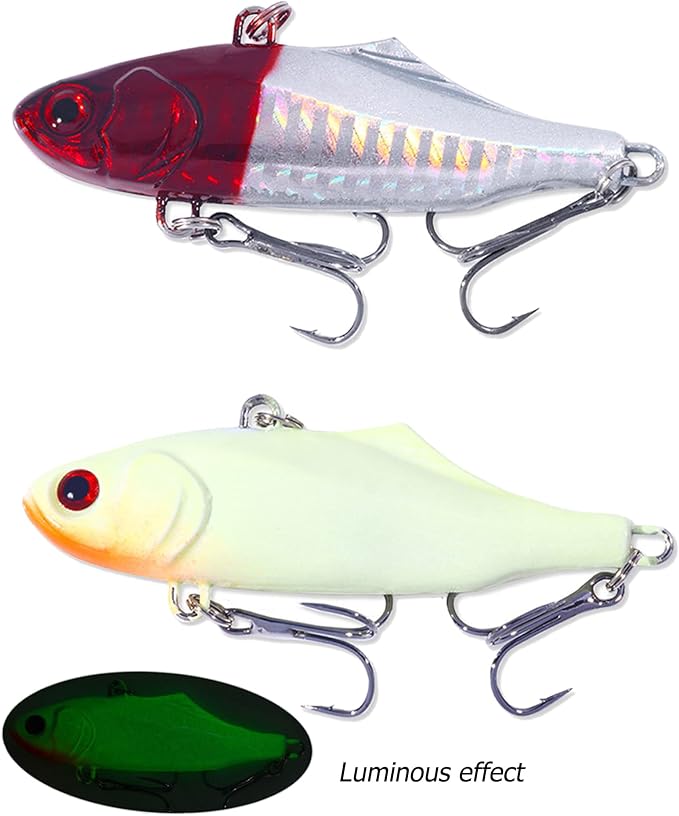 Lipless Crankbait, Rattle Trap Fishing Lures for Freshwater Saltwater, Lipless Crankbaits for Bass Fishing Lure Set for Bass Trout Walleye Redfish Pike, 5pcs with Box