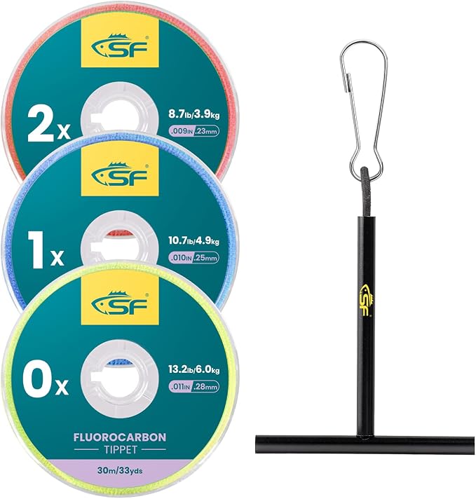 SF Clear Fluorocarbon Tippet Line Fly Fishing Tippets Leaders Trout 75M 100M 0X 1X 2X 3X 4X 5X 6X 7X