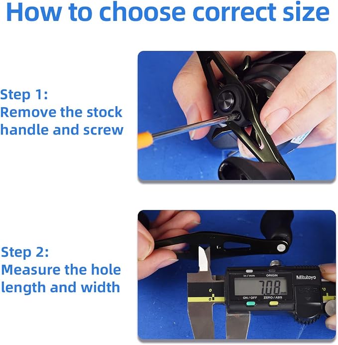 GOMEXUS Power Handle Compatible for Shimano SLX Tranx Daiwa Tatula Zillion Abu Garcia Revo 13 Fishing Baitcasting Reel Carnk Replacement Parts | Bass Fishing