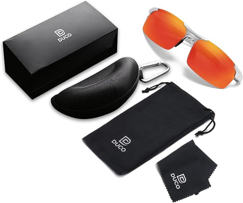 DUCO Polarized Sunglasses Mens Ultralight Carbon Fiber Sun Glasses for Men Driving Sports Fishing UV400 Protection DC8277
