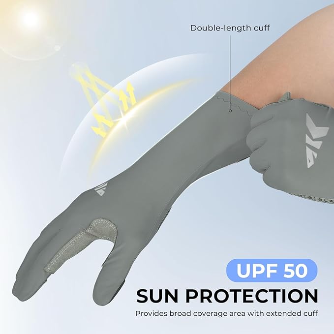 KastKing Sol Armis Pro UPF50+ Fishing Gloves-Quick-Dry, Full Finger & 3/4 Fingerless Sun Protection Gloves Men Women for Outdoor